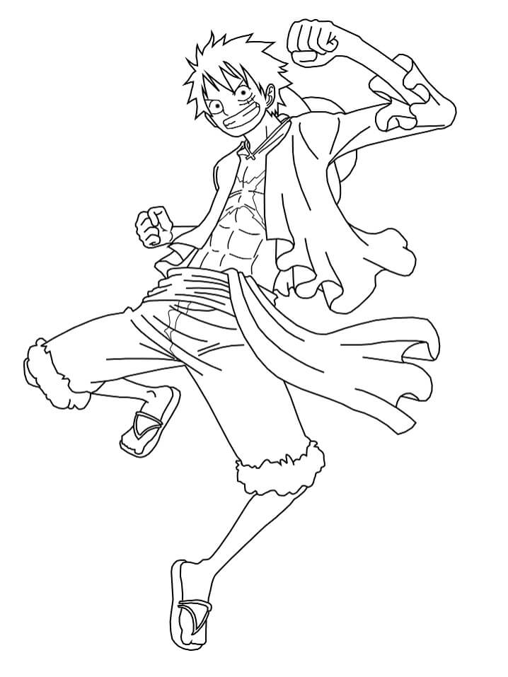 Desenhos de Feliz Luffy para colorir