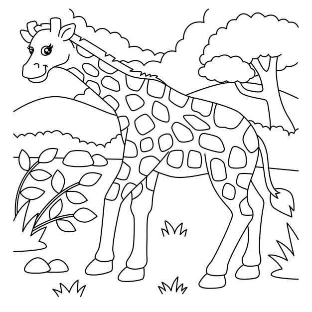 Desenhos de Girafa Incrível para colorir