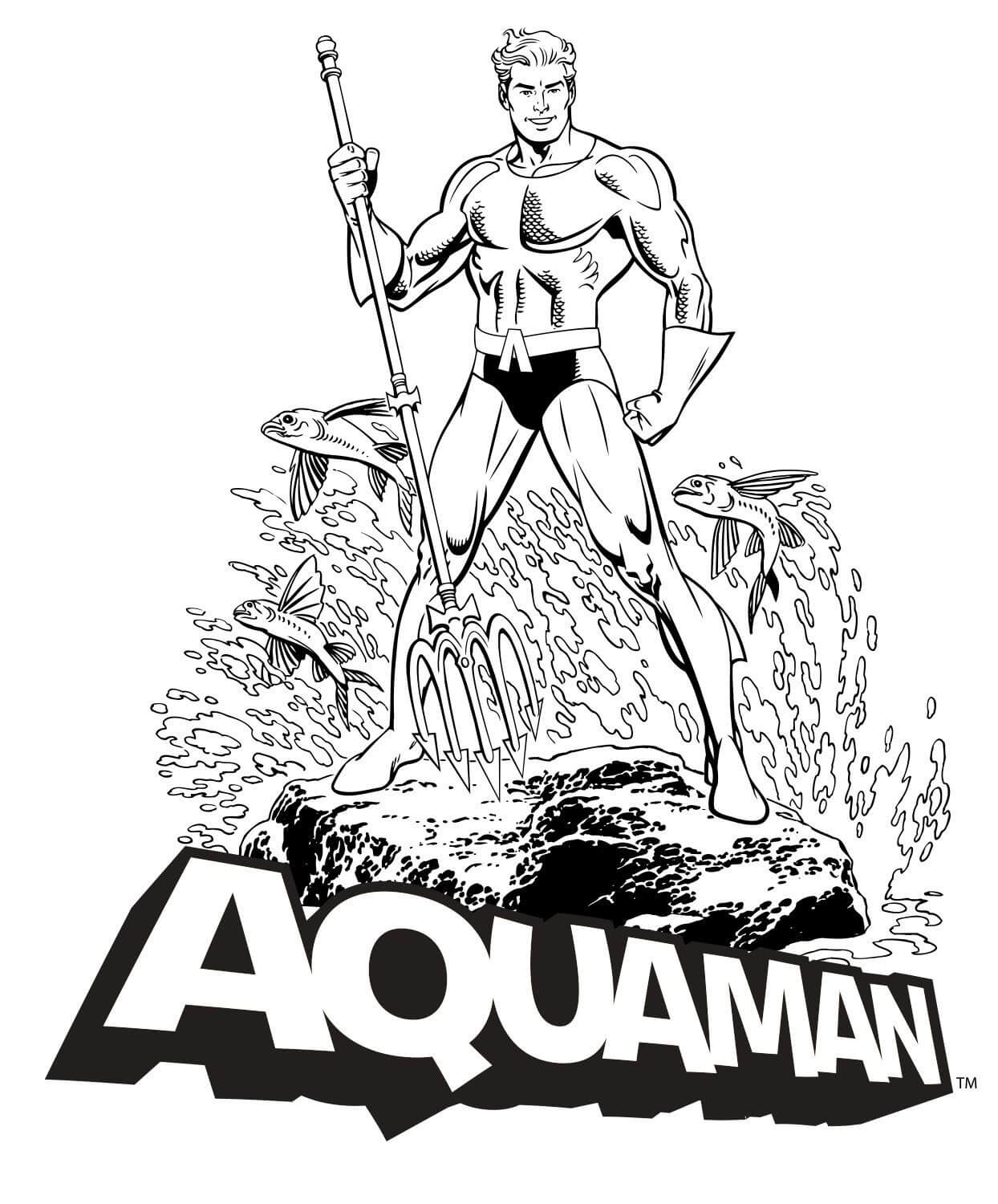 Grande Aquaman para colorir