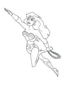 Impressionante Wonder Woman para colorir