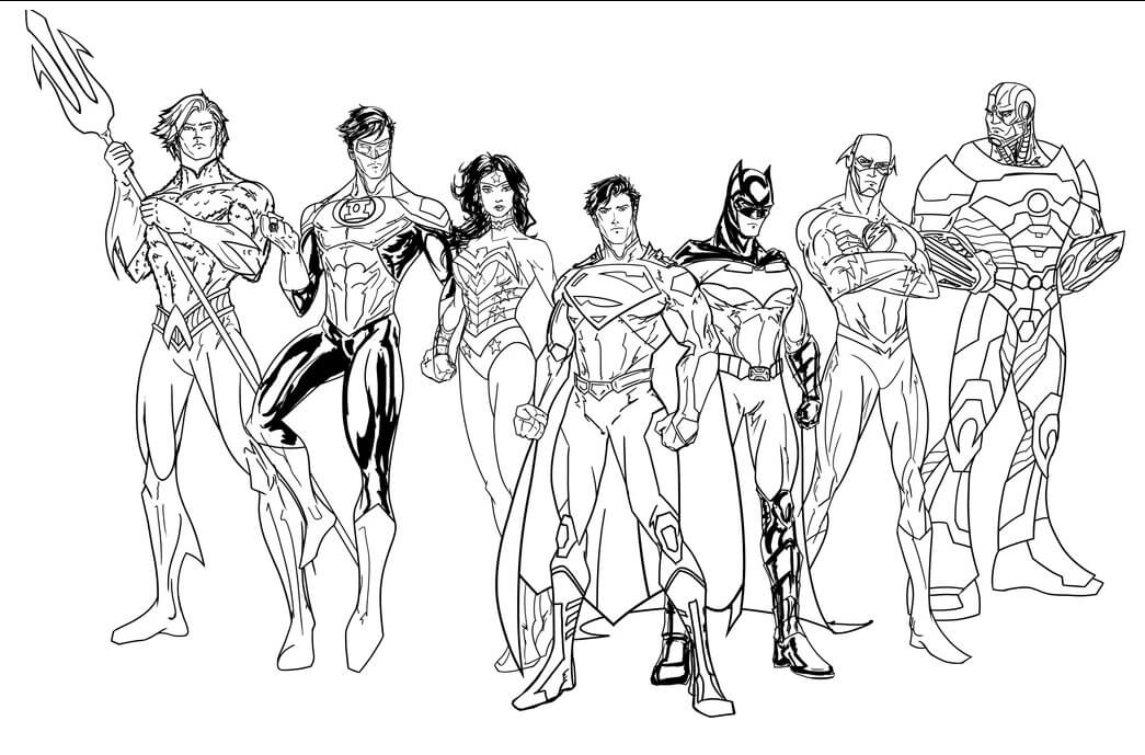 Desenhos de Legal Todos os personagens da DC Comics para colorir