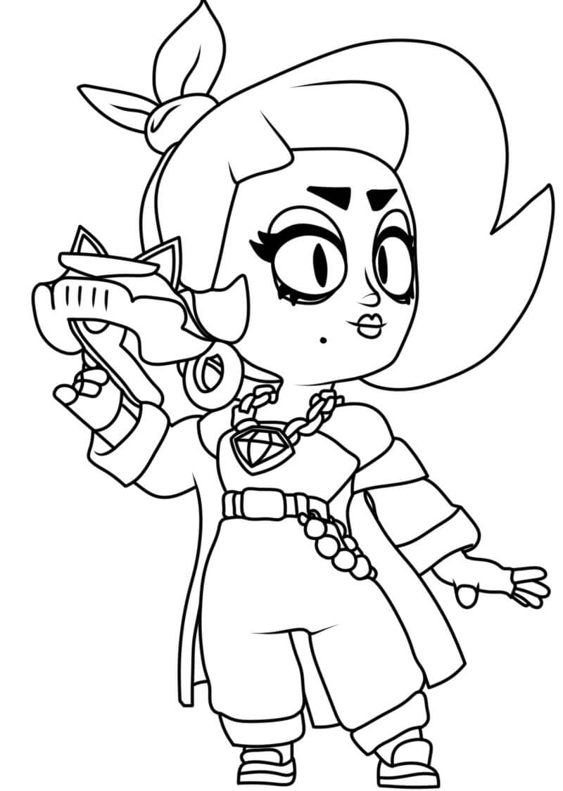 Desenhos de Lola Segura arma em Brawl Star para colorir