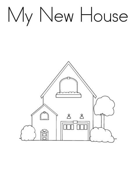 Desenhos de Minha nova Casa para colorir