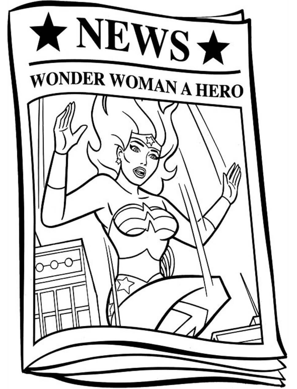 Desenhos de Notícias sobre Wonder Woman para colorir