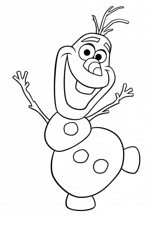 Desenhos de Olaf Divertido em Frozen para colorir