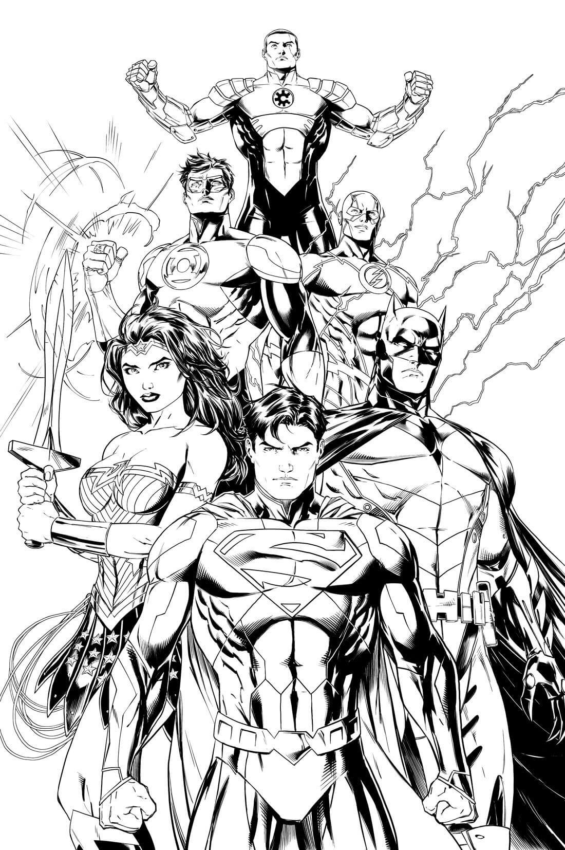 Desenhos de Todos os personagens da DC Comics para colorir