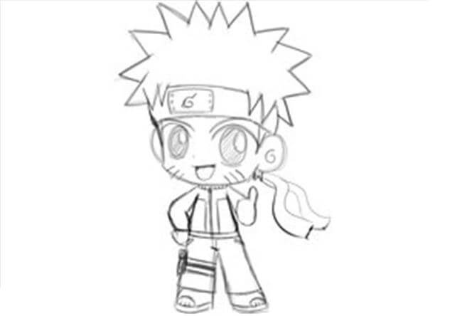 Desenhos de Chibi Naruto para colorir
