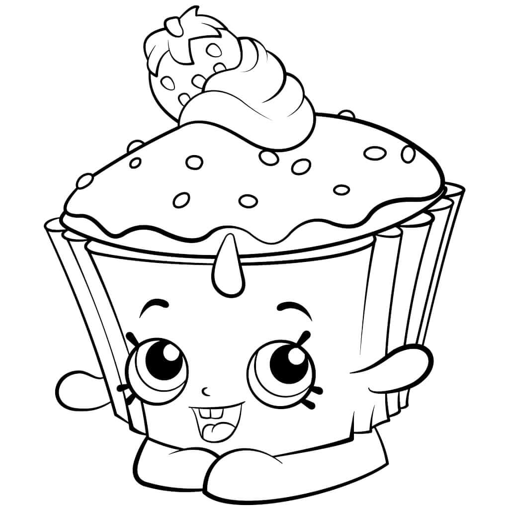 Cupcake Chic Shopkins para colorir