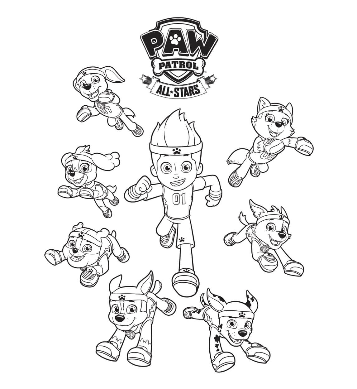 Desenhos de Normal Paw Patrol para colorir