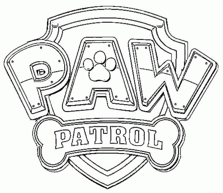 Paw Patrol Symbol para colorir