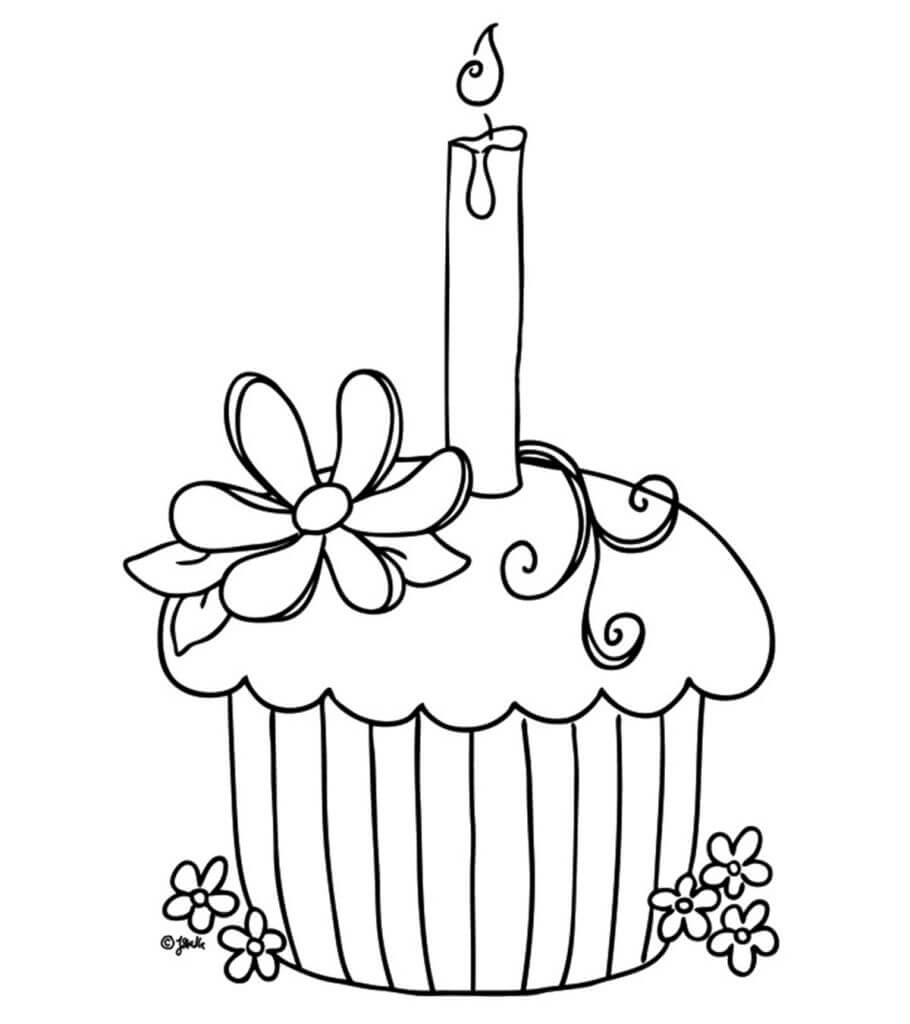 Desenhos de Cupcake para Colorir