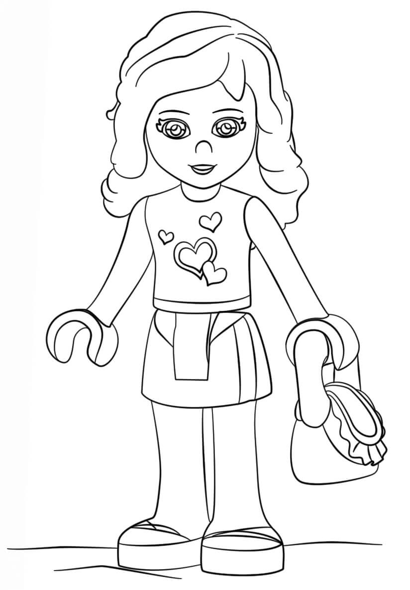 Desenhos de Amigos Lego Olivia para colorir
