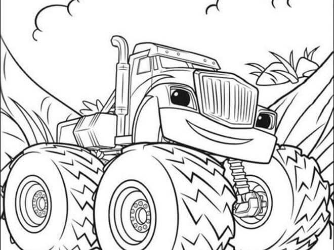 Desenhos de Caminhão Monstro Legal para colorir