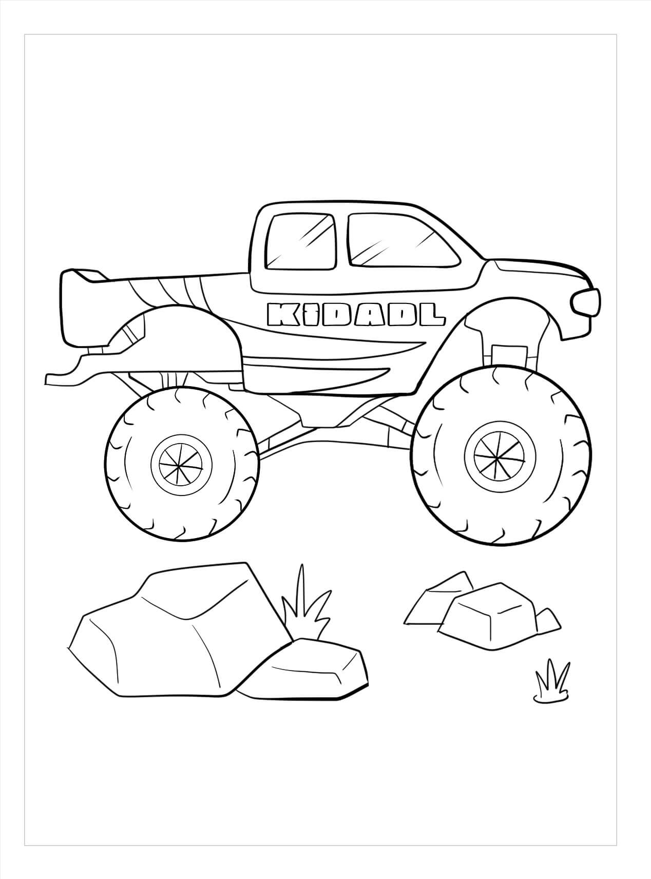Desenhos de Caminhão Monstro Perfeito para colorir