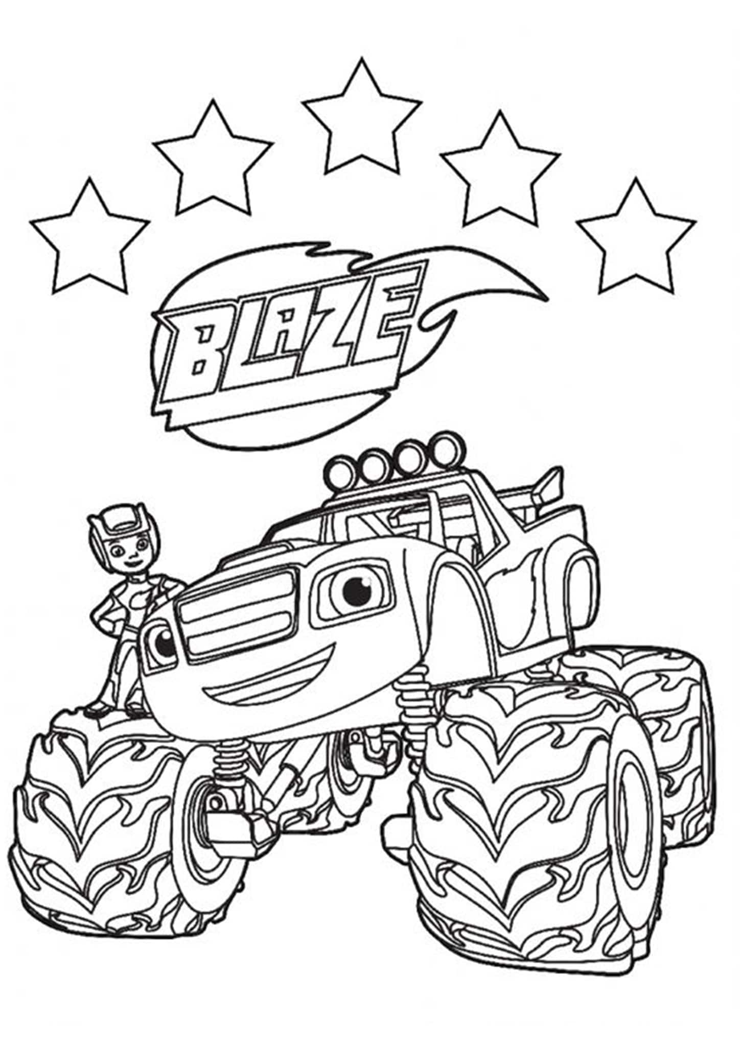 Desenhos de Chama de Caminhão Monstro para colorir