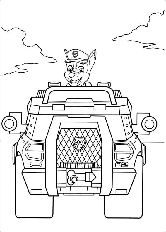 Desenhos de Chase está no Monster Truck para colorir