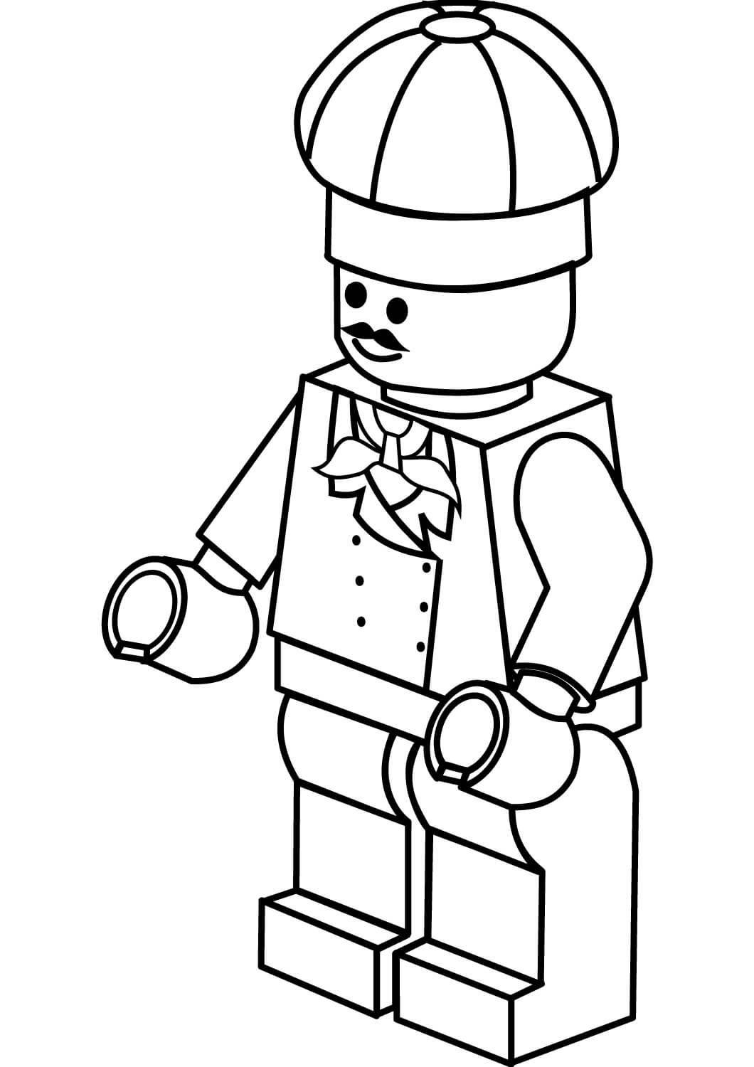 Chef de Lego para colorir