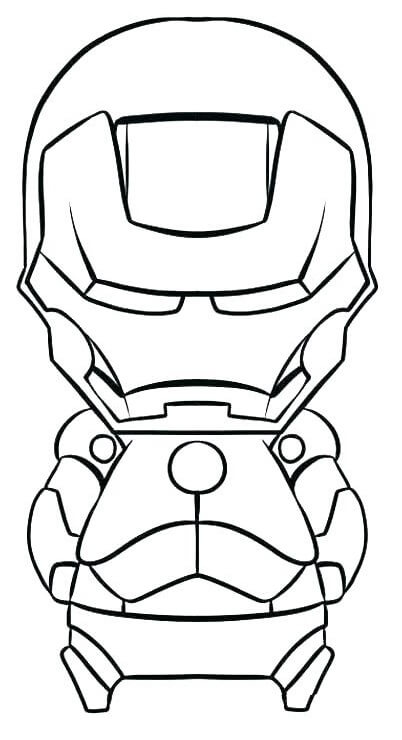 Desenhos de Chibi Homem de Ferro para colorir