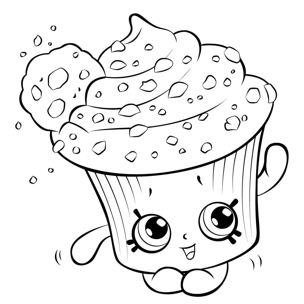 Desenhos de Cupcake Cremoso Shopkin para colorir