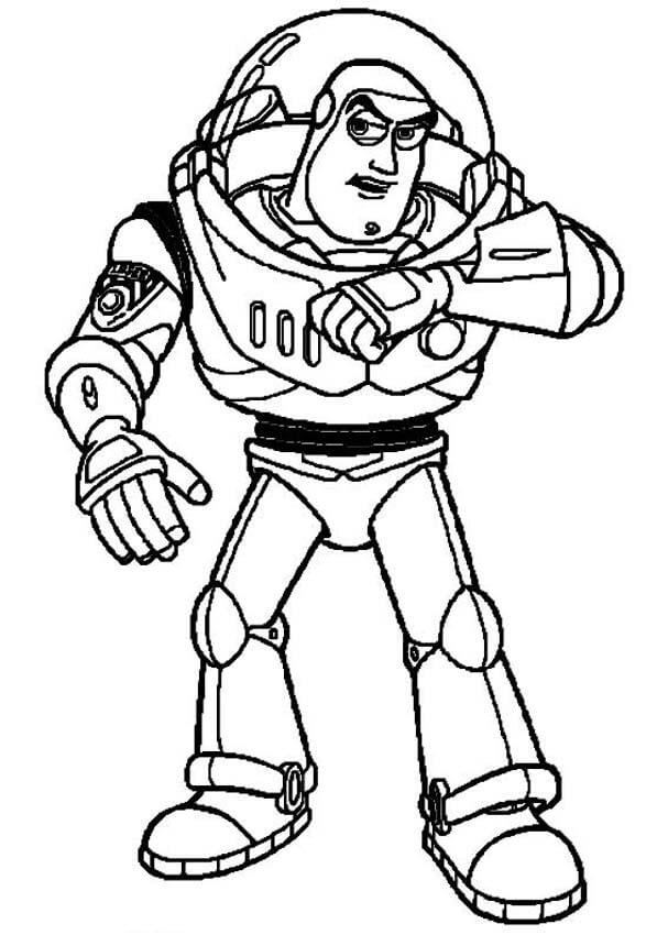 Desenhando Buzz Lightyear para colorir