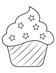 Desenhos de Estrela no Cupcake para colorir