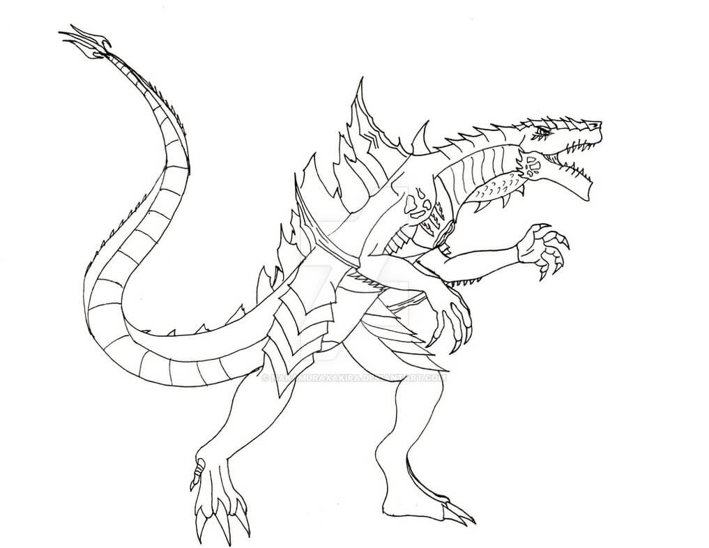 Desenhos de Godzilla Magro para colorir