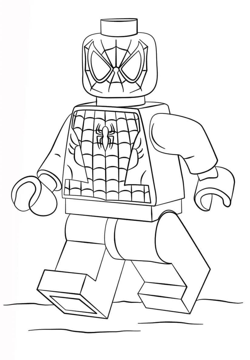 Lego Homem-Aranha para colorir