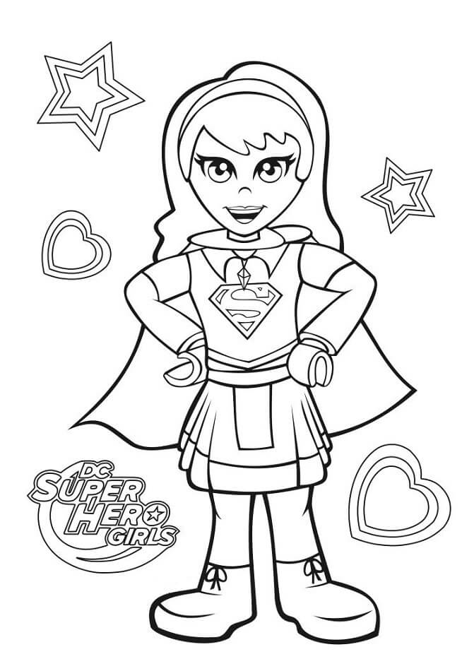 Desenhos de Lego Supergirl para colorir