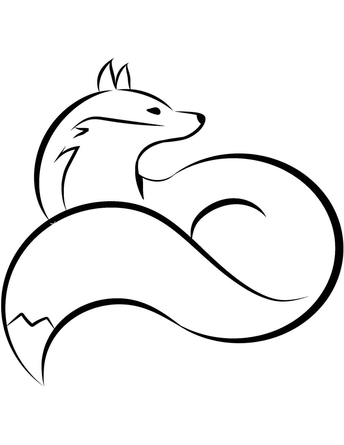 Desenhos de Símbolo da Raposa para colorir