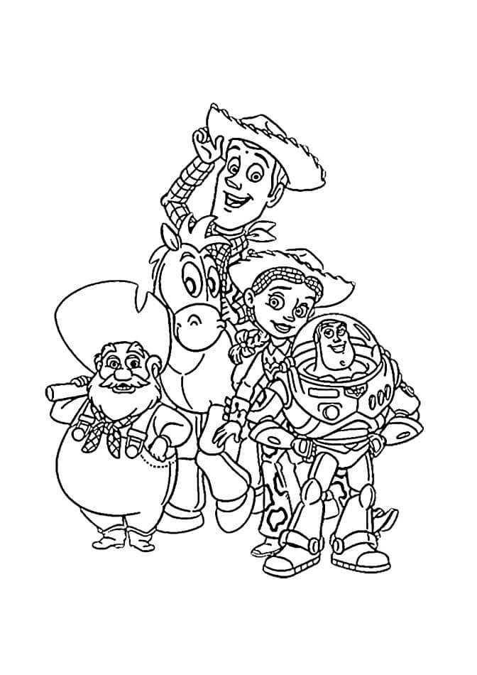 Woody básico e Amigos para colorir