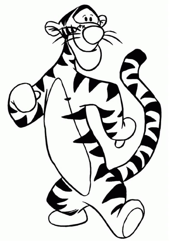 Desenhos de Desenhar Tigre do Ursinho Pooh para colorir