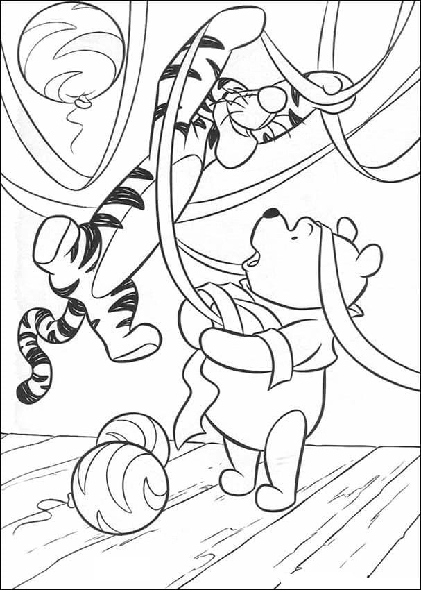 Desenhos de Desenhar Ursinho Pooh e Tigger para colorir