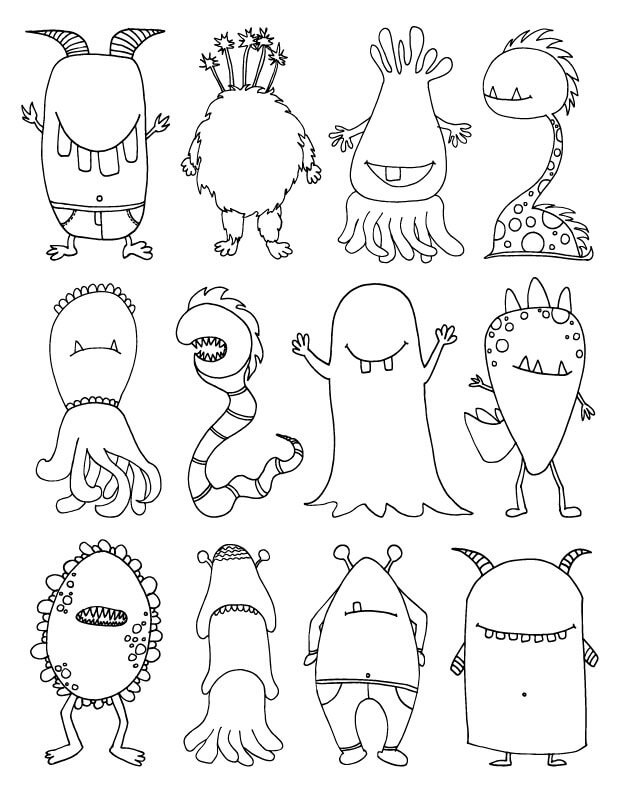 Desenhos de Básico o Monstro para colorir