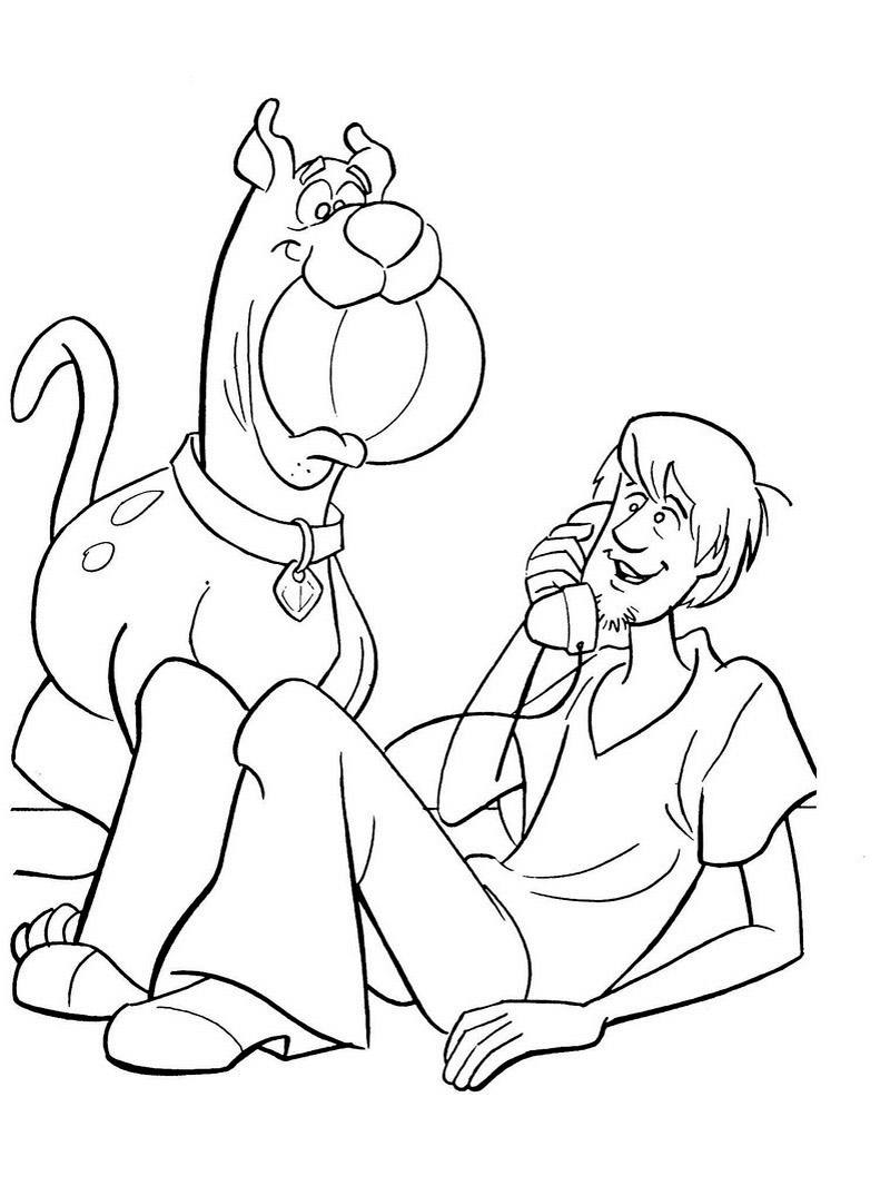 Básico Scooby Doo e Salsicha para colorir