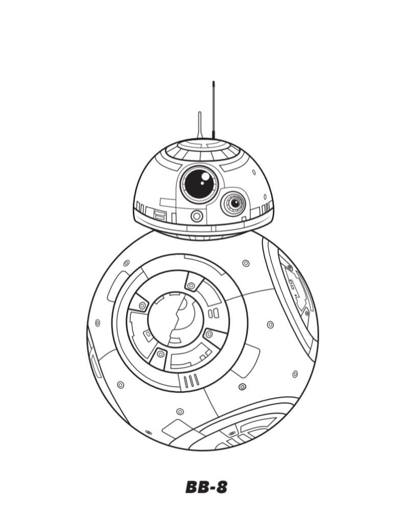 Desenhos de BB-8 da Star War para colorir