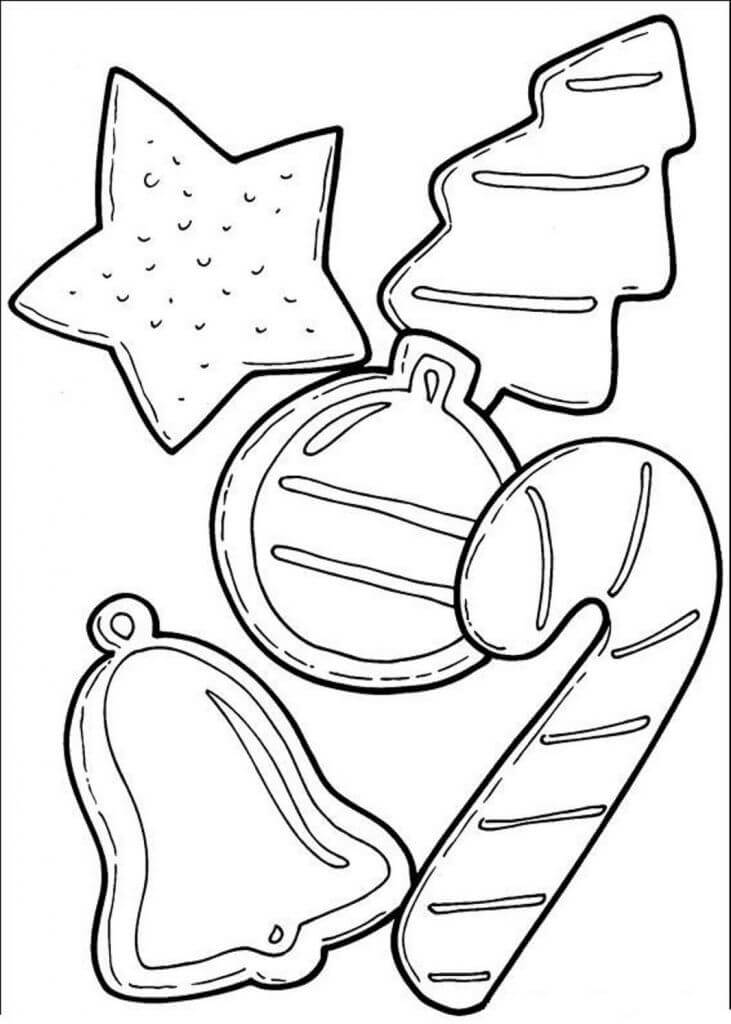 Desenhos de Biscoito básico de Natal para colorir