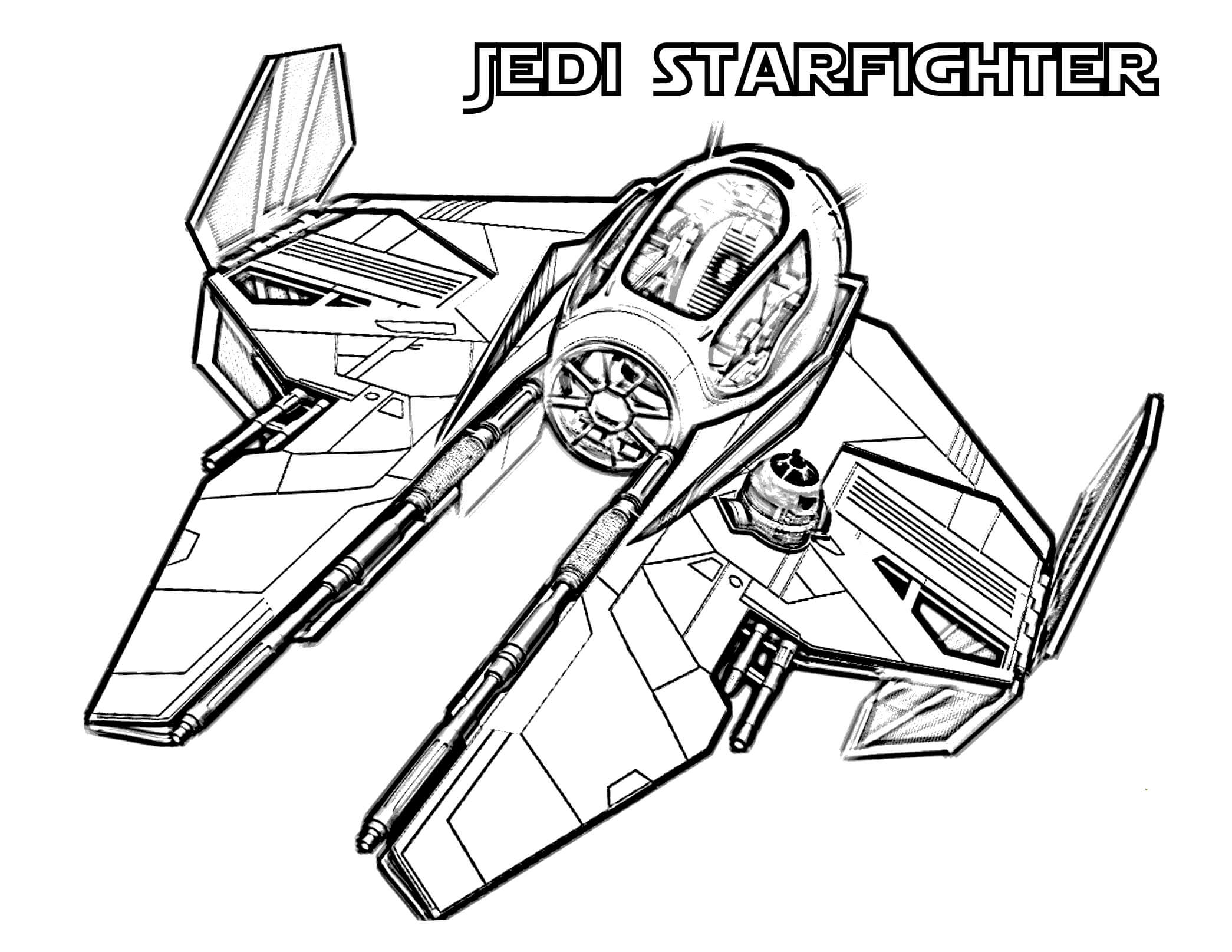 Desenhos de Caça estelar Jedi Básico para colorir
