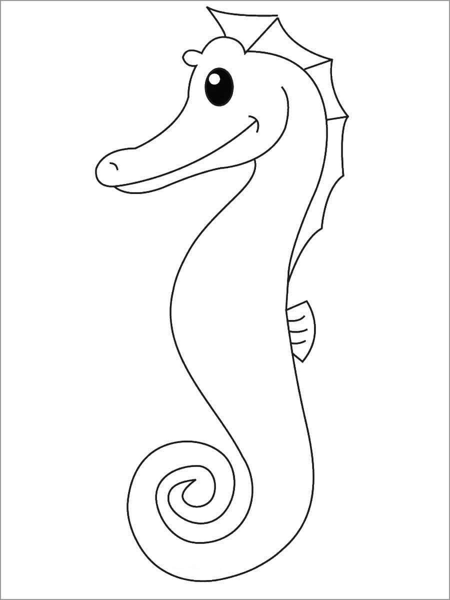 Desenhos de Cavalo-marinho Perfeito para colorir