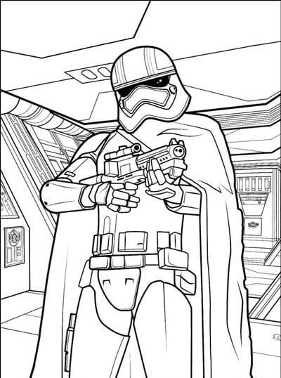 Darth Vader segurando Arma para colorir