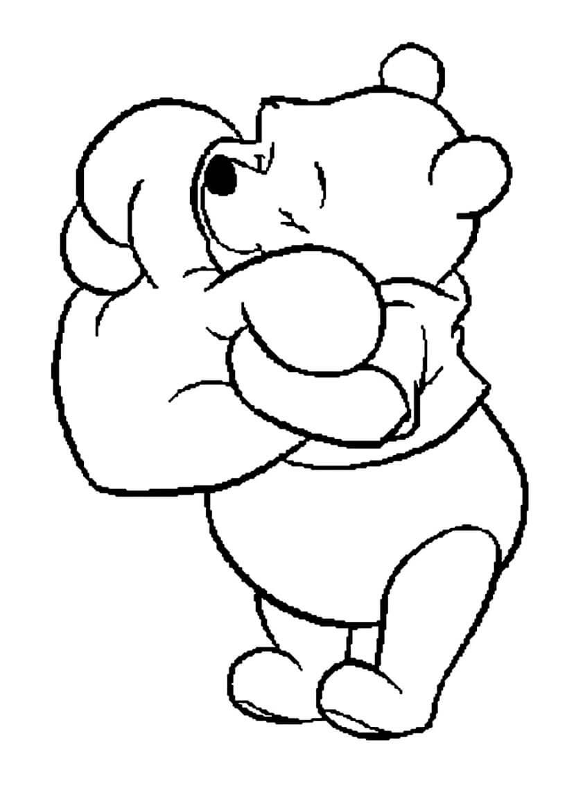 Desenhos de Desenhando o Ursinho Pooh para colorir