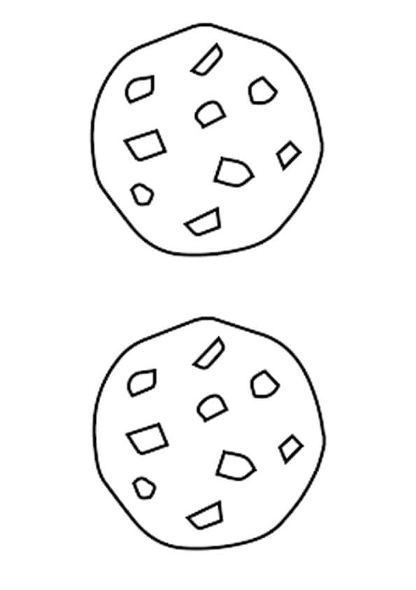 Desenhos de Dois Cookies Básicos para colorir