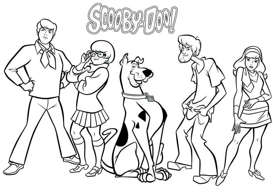 Família de Scooby Doo para colorir