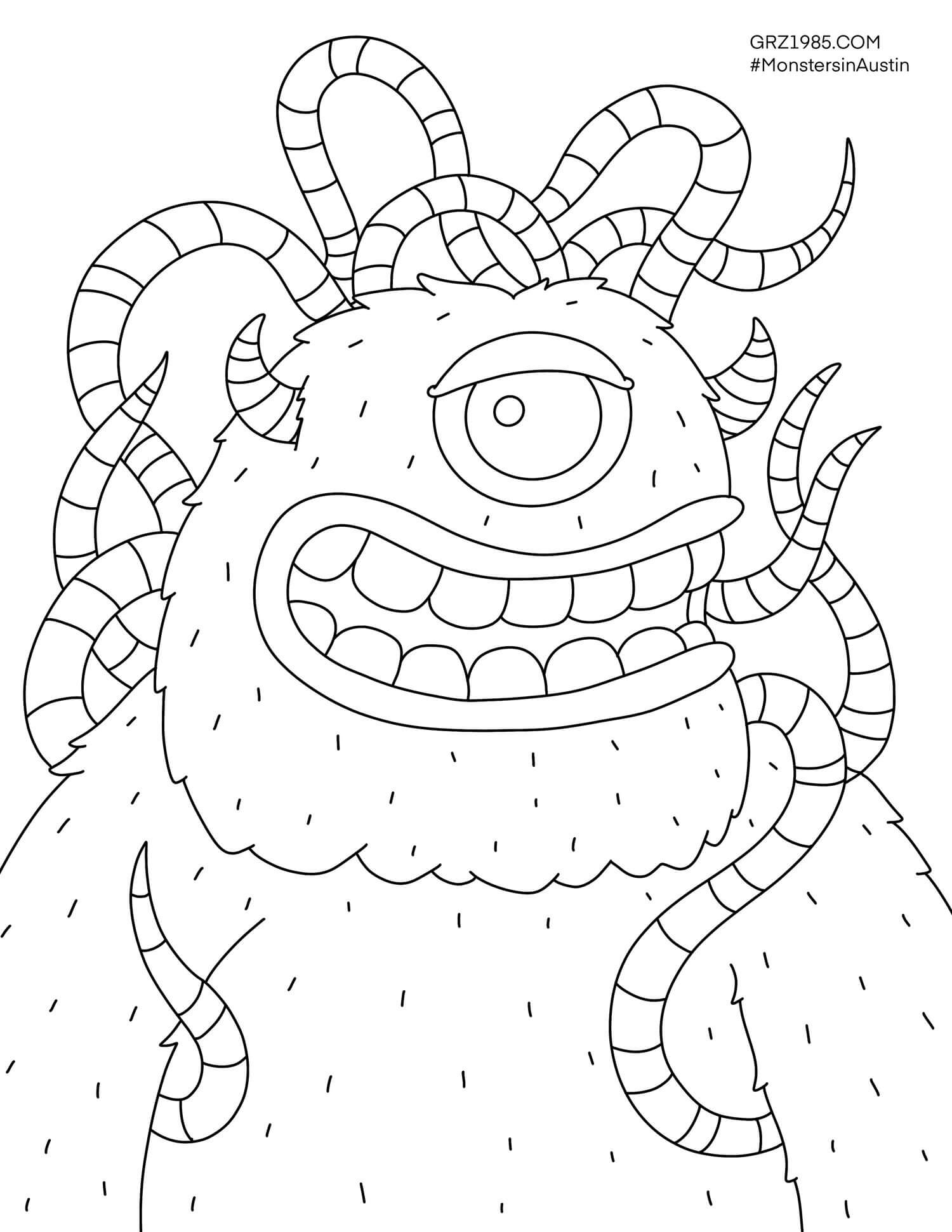 Desenhos de Monstro Incrível para colorir