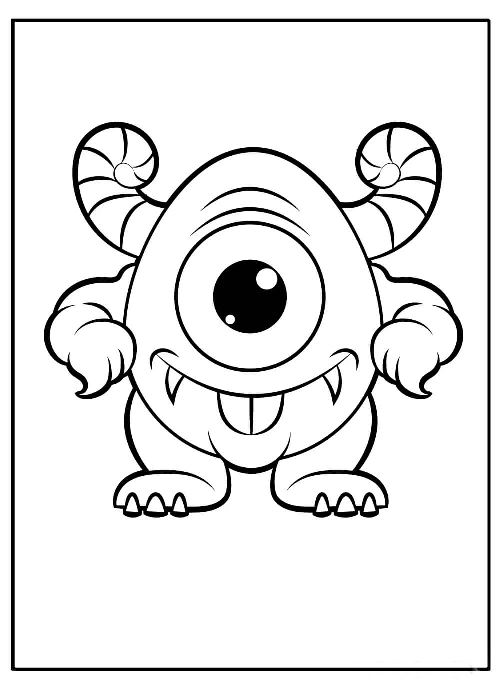 Desenhos de Monstro Simples para colorir