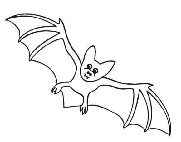 Desenhos de Morcego Básico para colorir