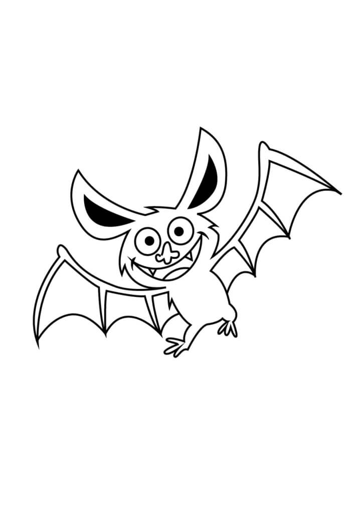 Desenhos de Morcego Divertido para colorir
