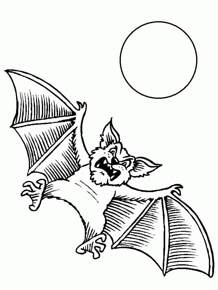 Morcego Irritado para colorir
