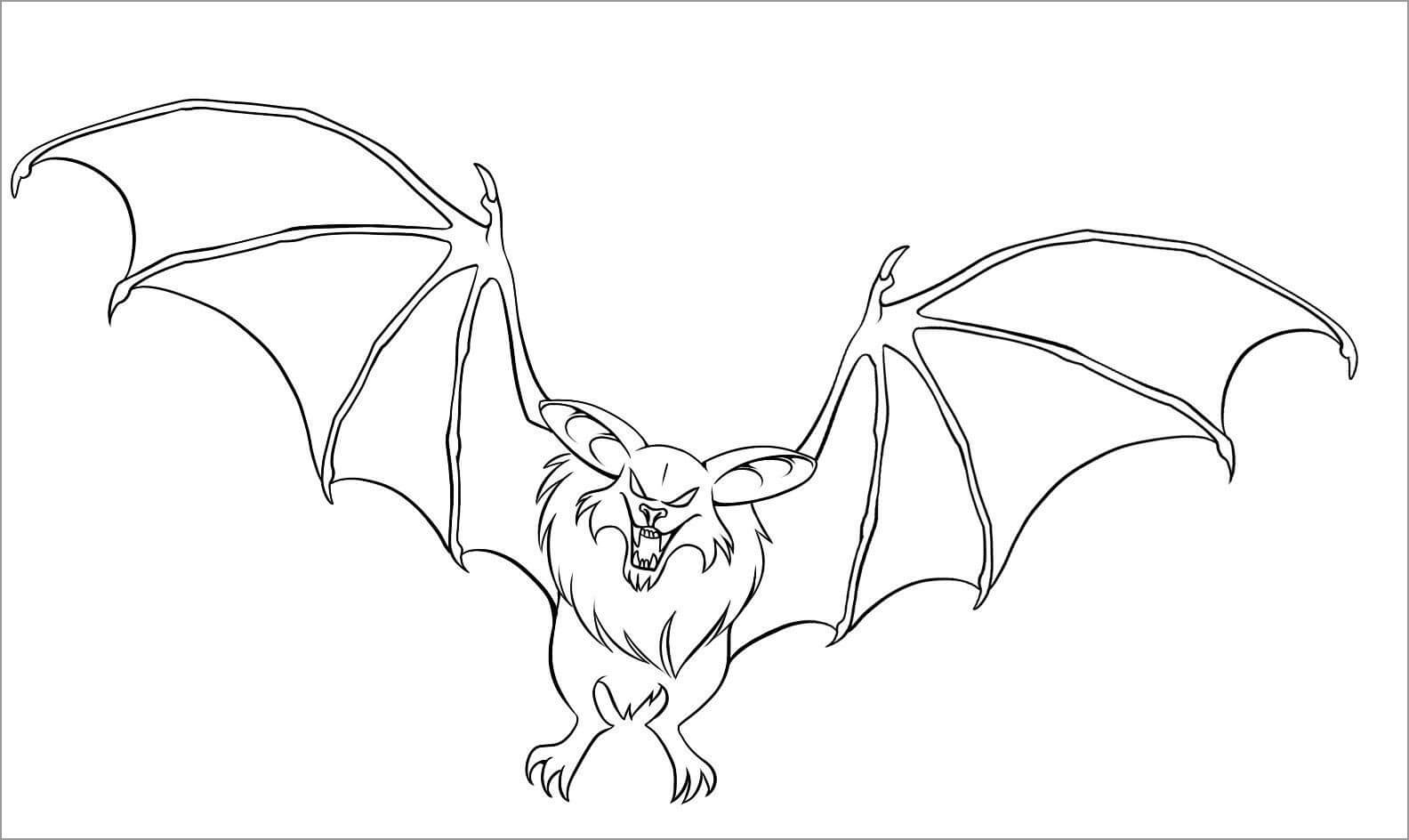 Desenhos de Morcego Monstro para colorir