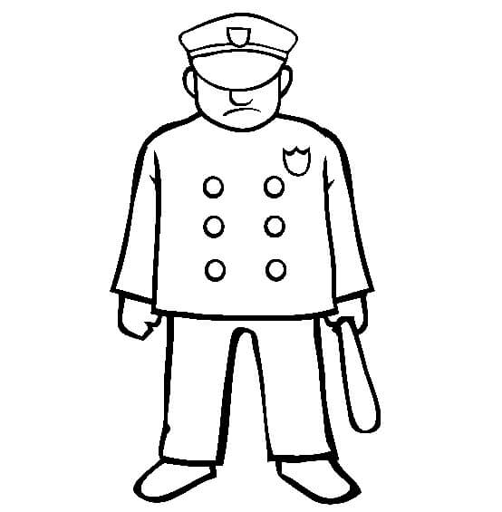 Desenhos de Policial de Desenho Básico para colorir