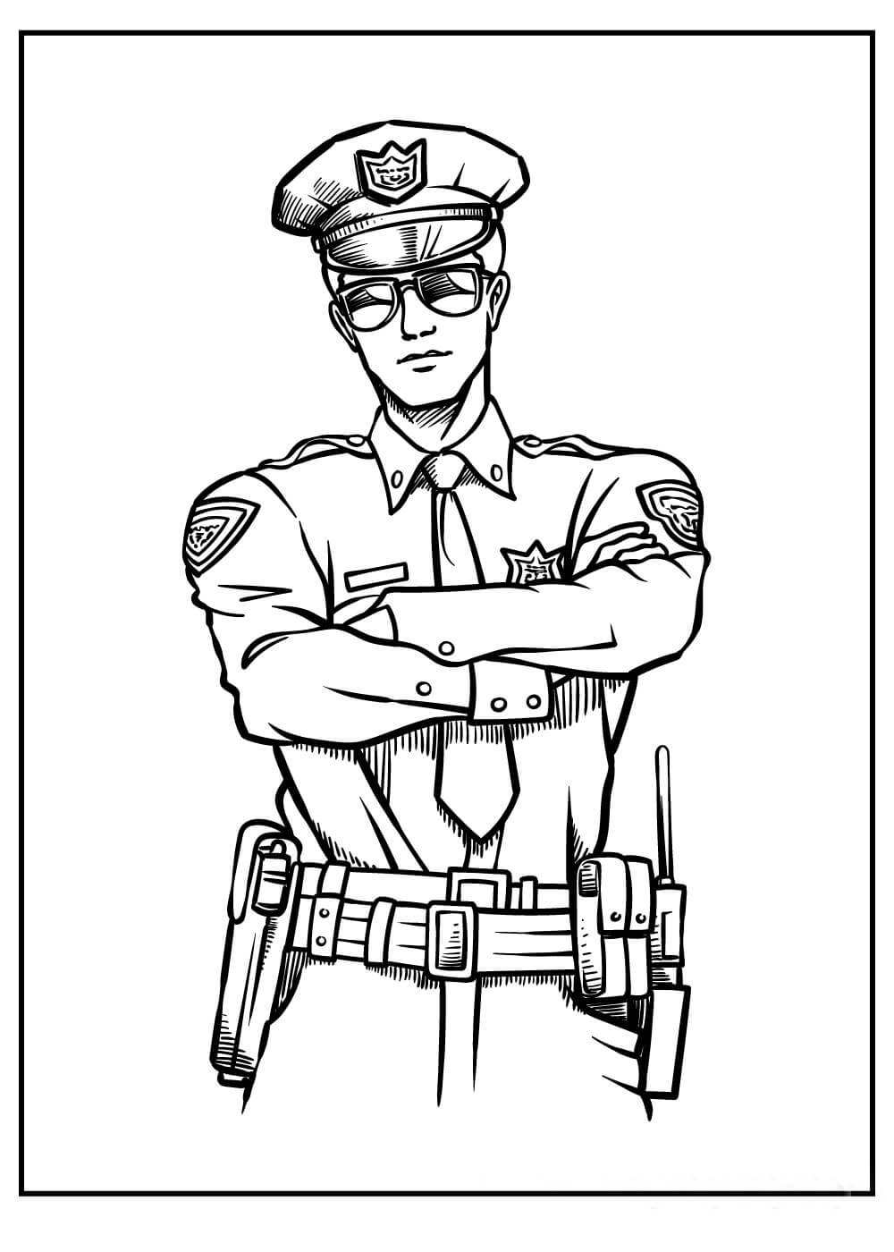 Desenhos de Policial Legal para colorir